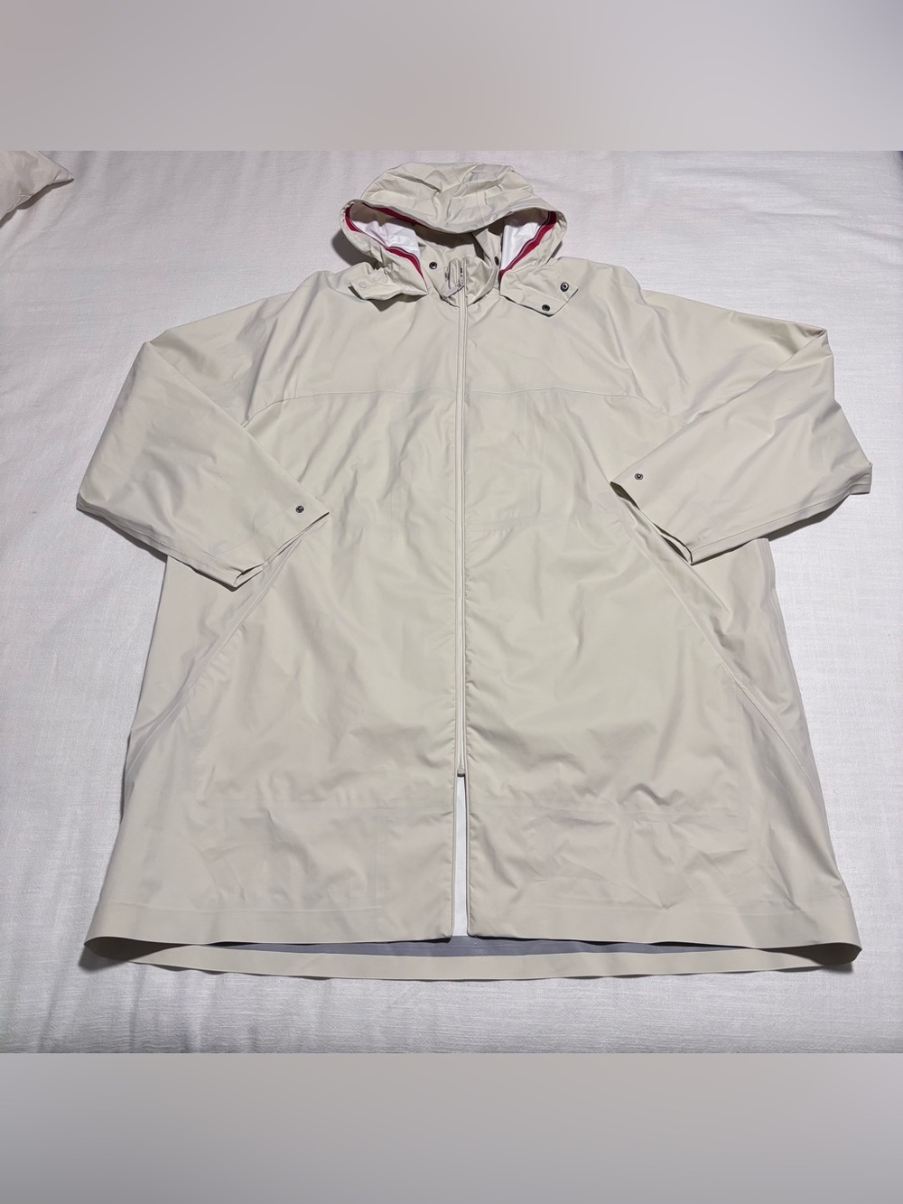 Men’s Adolfo Dominguez Long-Line Hooded Technical Trench Coat Raincoat | Size 48